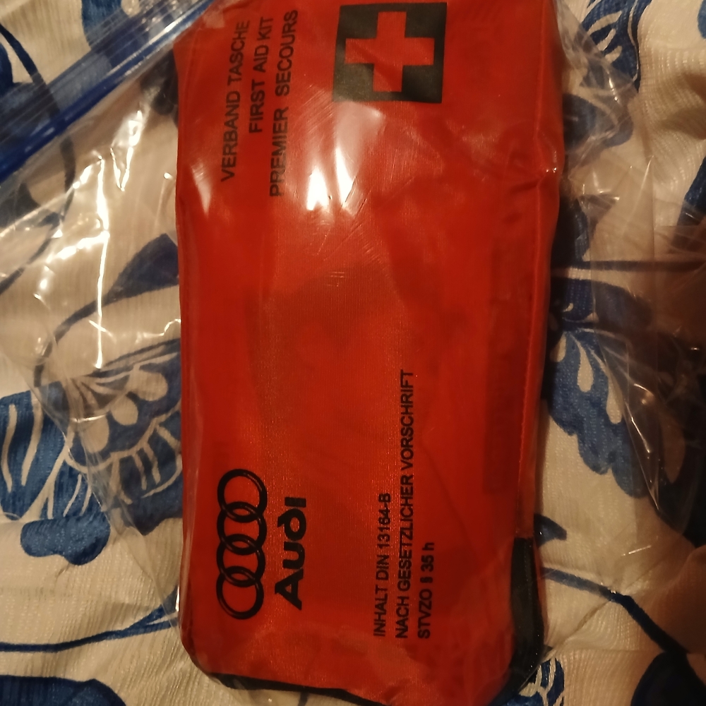 Audi Vintage Red First Aid Kit Compact Set